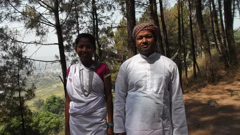 Rev. Triyogi Narayan Chaudhary and Kalpna  Chaudhary